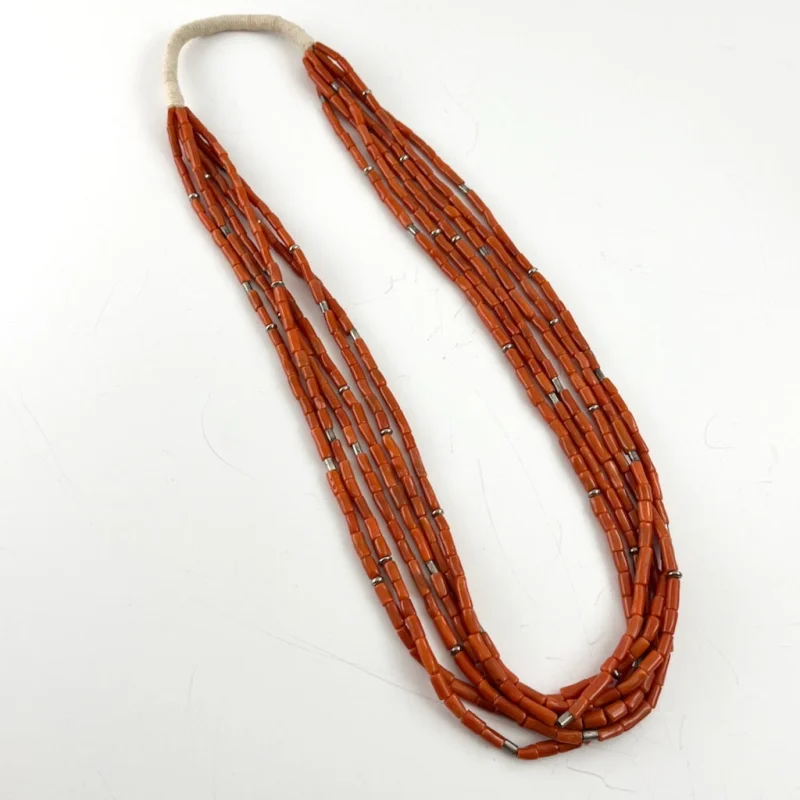 Vintage Six Strand Coral Necklace