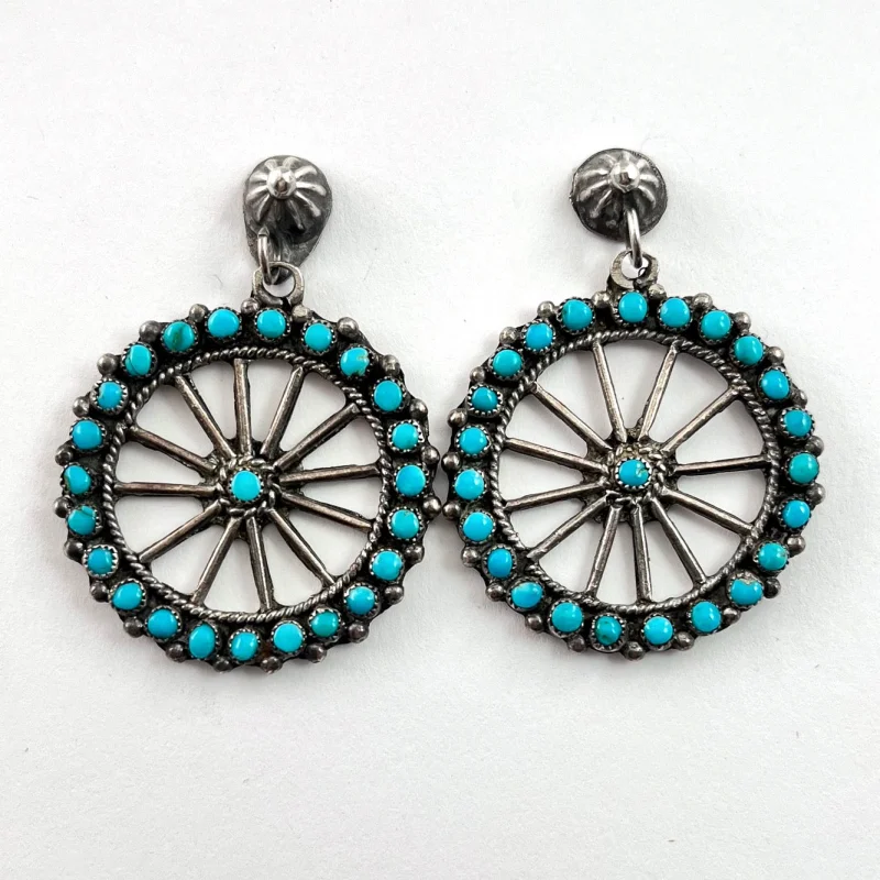 Vintage Wagon Wheel Earrings