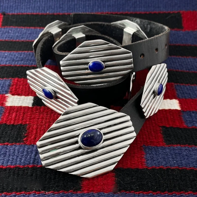 Lapis & Sterling Concho BeltBy Dennis Bird