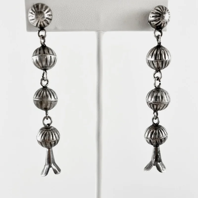 Vintage Fluted Bead Earrings